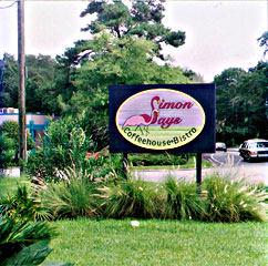 restaurant street sign